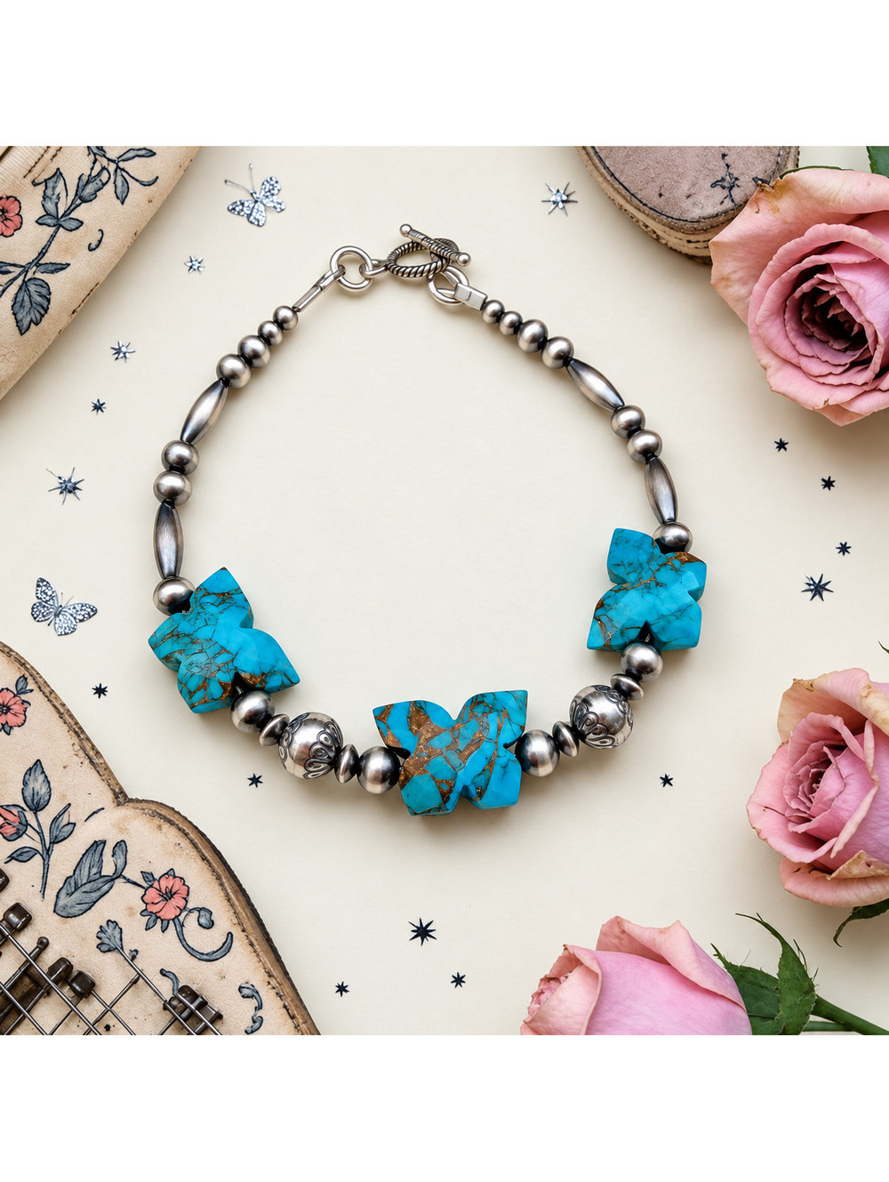 DreamMore Blue Copper Mohave T-Clasp Bracelet